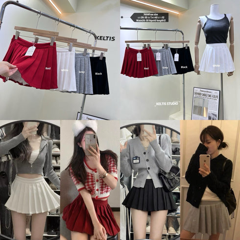 Ladies Mini Pleated Skirts